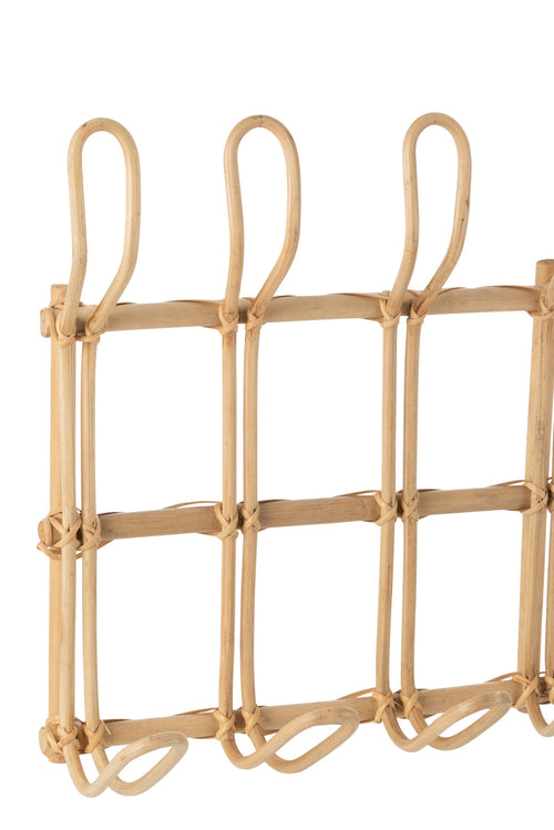 J-Line kapstok Ellen 6 Hakken - jute - naturel
