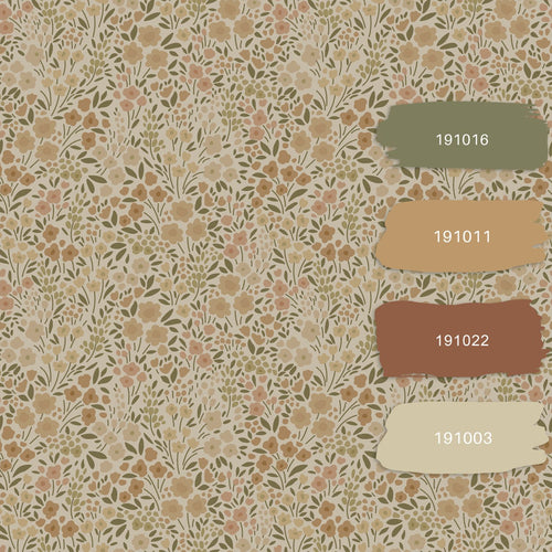 ESTAhome behang bloemetjes beige - 53 cm x 10.05 m - 139701