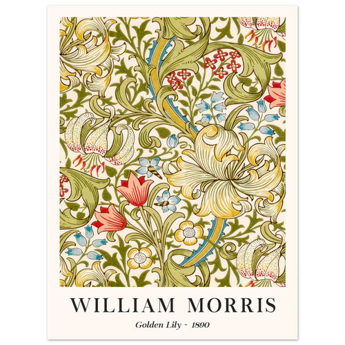 Artfulprints  William Morris - Golden lilly 1890   poster 30x40 cm - vtwonen shop