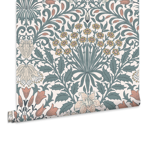 William Morris at Home Vliesbehang - Garden Dusty Blue