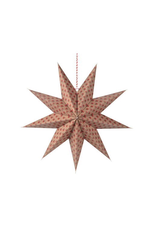 Pip Studio - Blooming Tales Jaipur Flower Red - Papieren Kerstster - 60cm