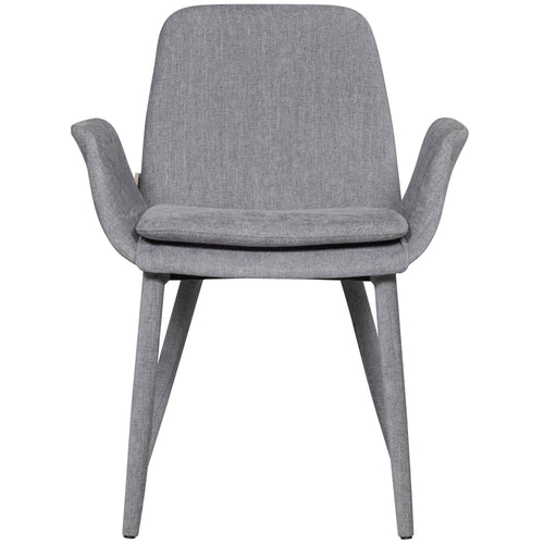 vtwonen eetkamerstoelen Curve - Polyester - Grijs - Set van 2 - vtwonen shop