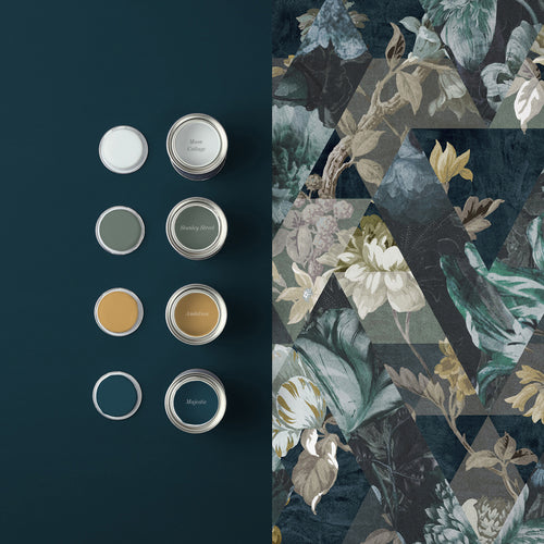 Graham & Brown Vliesbehang - Timepiece Midnight - 10mx52cm - vtwonen shop