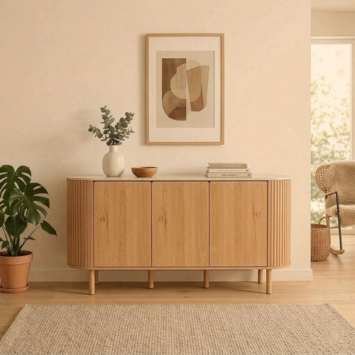 Calicosy - Dressoir HELIOS - licht hout 160x40x80 cm