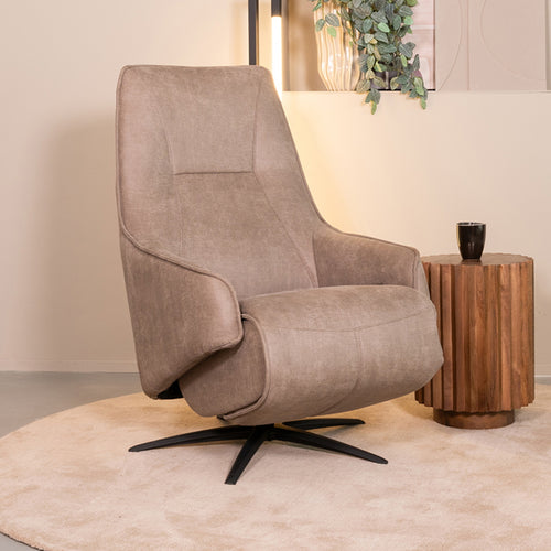 LABEL51 Fauteuil Odense Elektrisch - Taupe - Draaibaar - vtwonen shop