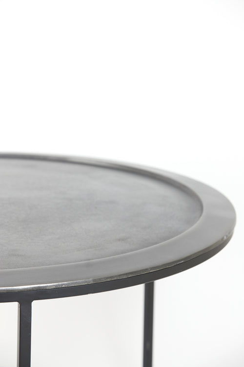 Light & Living salontafel TALCA - Ø78x42cm - zwart - Set van 2 - vtwonen shop