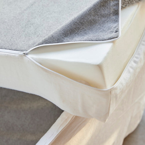 Tikamoon Bank van wit linnen, 3 zitplaatsen - Wit - vtwonen shop