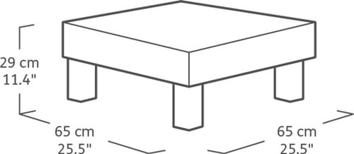 Keter Signature Elements Balkonset - 2 personen - met groene kussens - Cappuccino/Ashwood