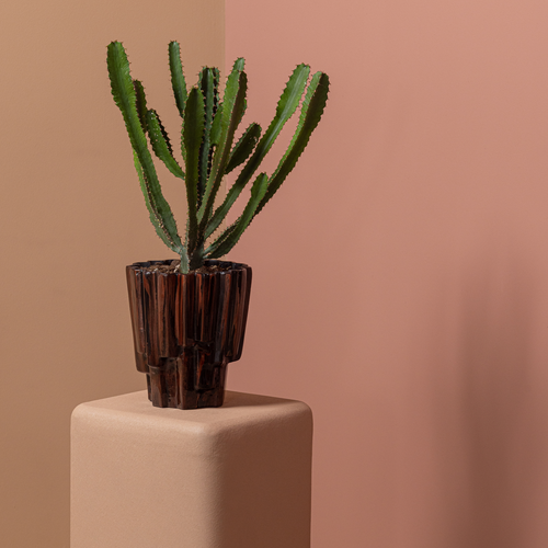 WOOOD plantenstandaard Luen - Metaal - Lichtroze - 70x30x30