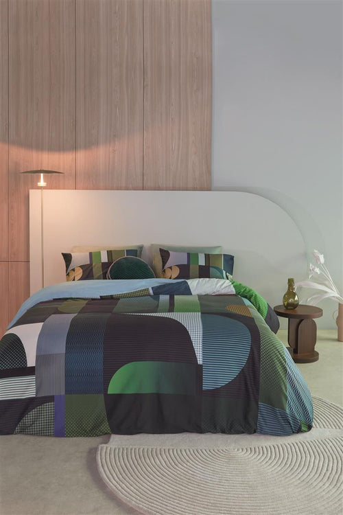 Kardol dekbedovertrek Utopia - 260x200/220 cm - blauw groen