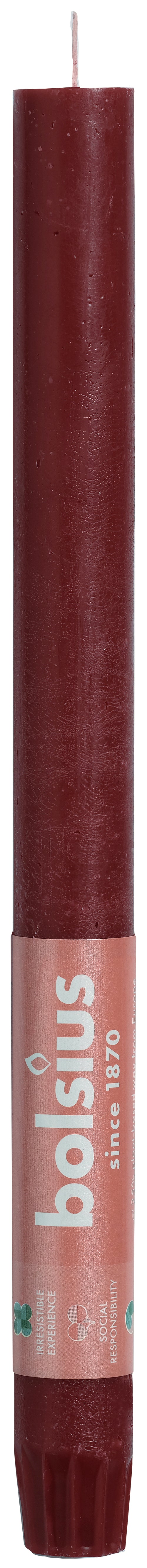Bolsius dinerkaarsen rustiek - 27cm - bordeaux - vtwonen shop