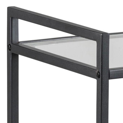 Lisomme Vic houten keuken trolley zwart - 60 x 75 cm
