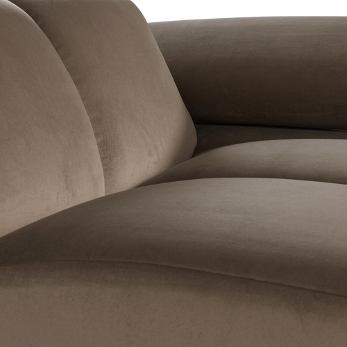 WOOOD 1-zits bank arm rechts Mojo - Velvet - Taupe - 74x124x97