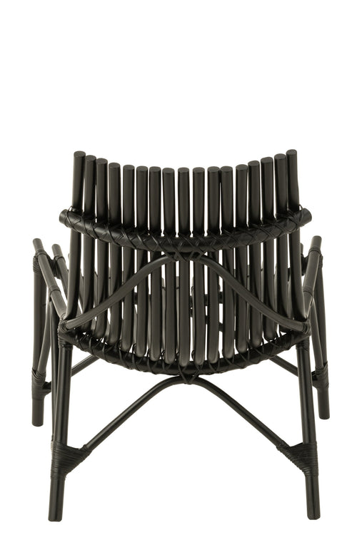 J-Line stoel Rotan - jute - zwart