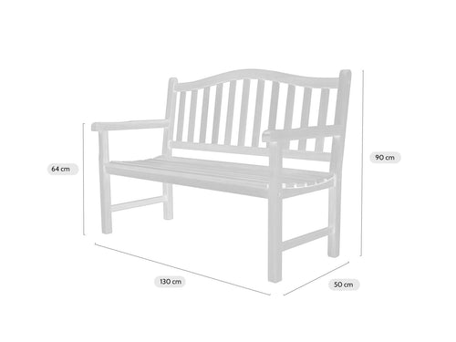 MaximaVida tuinbank Rainbow 130 cm geolied - uit exclusief mahoniehout - vtwonen shop
