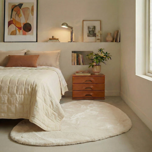 Mrcarpet Organisch Hoogpolig vloerkleed Extra Zacht Fluffy - Creme 200 x 290cm