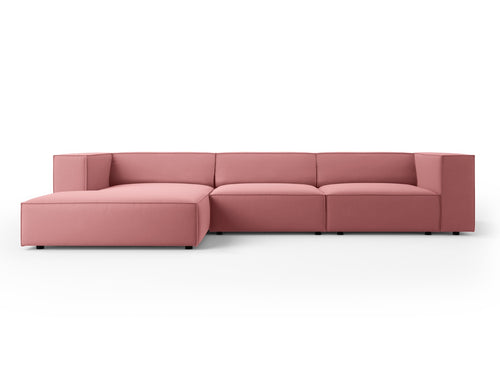Cosmopolitan Design linker hoekbank Arendal 4-zits, flueel, zalm - 166x284x70cm