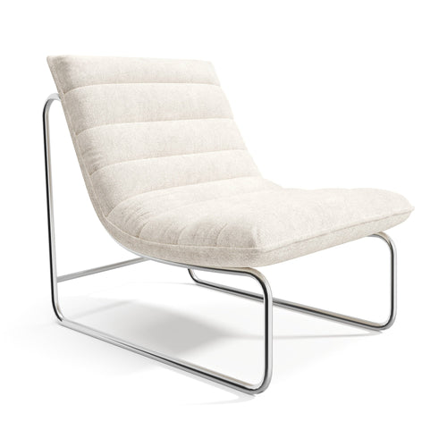 Sia Home - Fauteuil VINTY - Fluweel met structuur - Ecru - 67.5cm