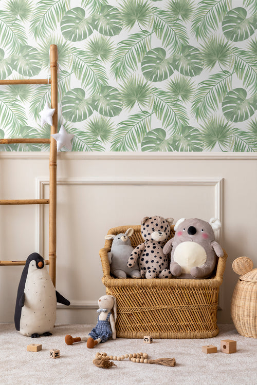 Walls4You behang tropische bladeren lichtgroen - 53 cm x 10.05 m - 935310 - vtwonen shop