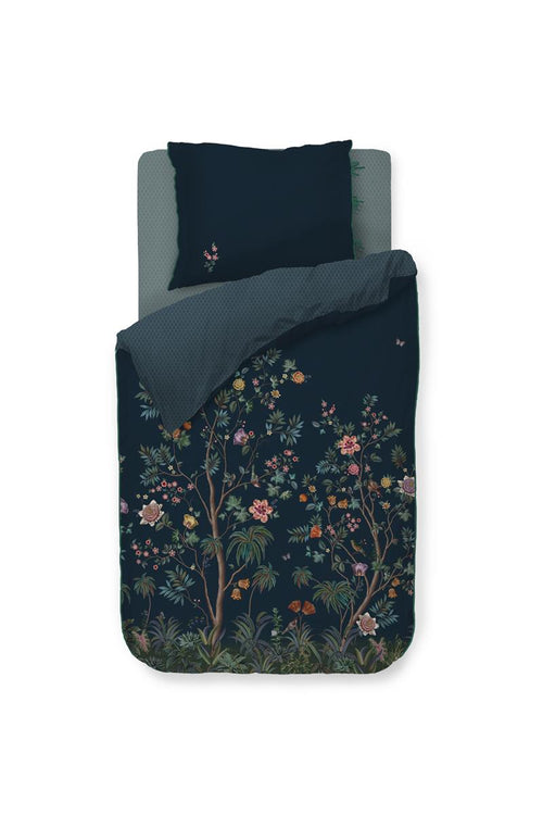 Pip Studio dekbedovertrek Il Paradiso - 140x200/220 cm - donker blauw