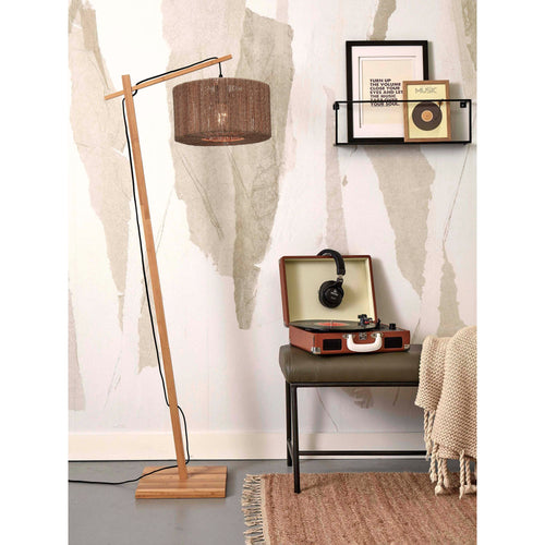 GOOD&MOJO vloerlamp Iguazu - bruin - Ø40cm - vtwonen shop