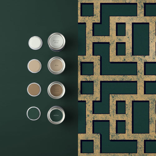 Graham & Brown Vliesbehang - Rendo Green & Copper - 10mx52cm - vtwonen shop