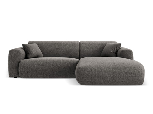 Cosmopolitan Design rechter hoekbank Nolio 4-zits, chenille, grijs - 170x235x72cm