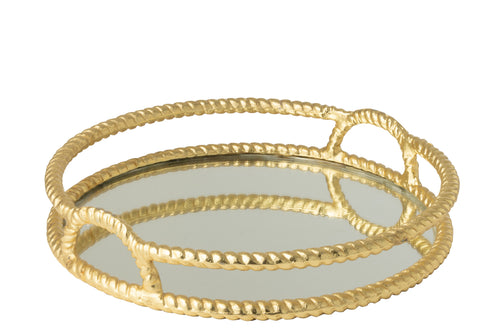 J-Line dienblad - aluminium - goud