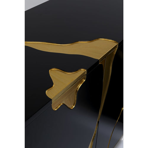 Kare Design Dressoir Cracked zwart en goud