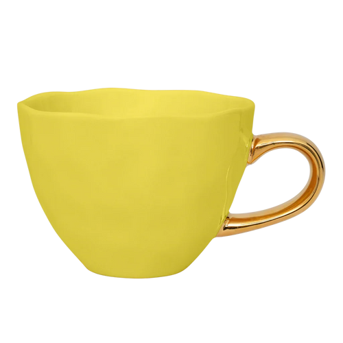 Urban Nature Culture Good Morning kopje Cappuccino/Tea en bord liatris/lime light - set van 4 - in cadeauverpakking