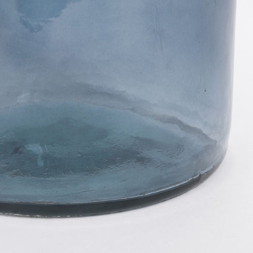 Mica Decorations Rioja Fles Vaas - H50 x Ø15 cm - Gerecycled Glas - Lichtblauw