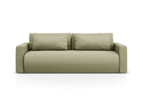 Cosmopolitan Design Slaapbank met opbergdoos Belfast 3-zits, structurele stof asperge - 105x238x84cm
