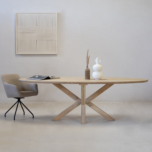 Giga Meubel Eettafel Onno - Ovaal - Mangohout - 300cm - vtwonen shop