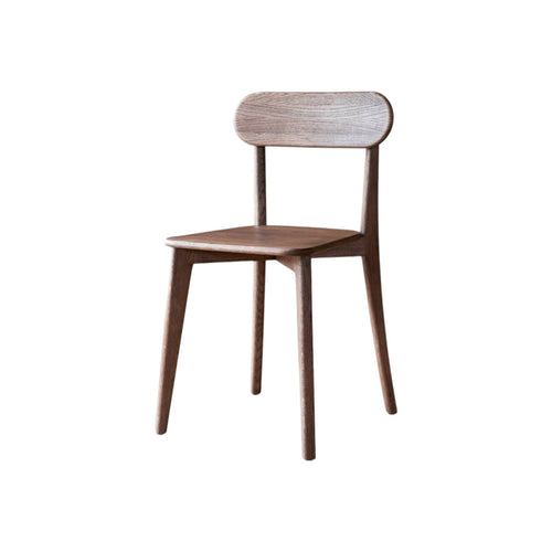 Tikamoon Set van 2 stoelen in bruin massief eikenhout - Bruin