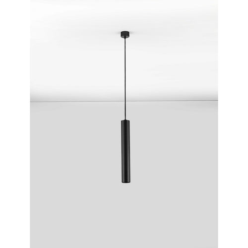 Nova Luce AMI Slanke hanglamp voor aan het plafond, zandkleurig zwart, GU10 fitting, 1x10W