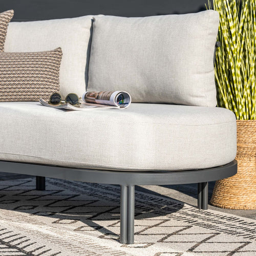 Garden Impressions Loungebank Toscana L225 cm - donker grijs