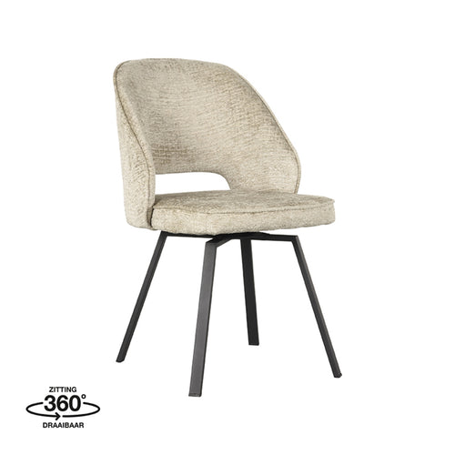 LABEL51 Eetkamerstoel Lewis - Beige - Zithoogte 47cm - Set van 2 - vtwonen shop