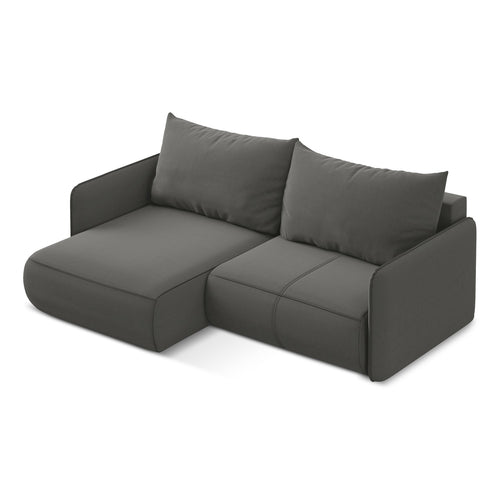 LaMiaSofa hoekbank links Palermo - velours - staal - 207x148x86
