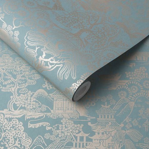 Graham & Brown Vliesbehang - Basuto Duck Egg - 10mx53cm