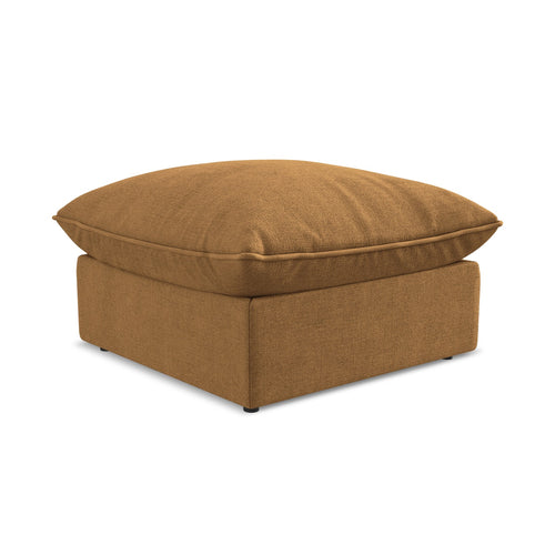 LaMiaSofa Poef Ravenna - textuurstof - terracotta - 75x75x45