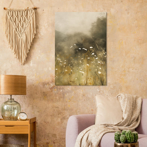 Artfulprints Poster met Lijst Abstract - Floral essence   - 70x100 cm - Groen
