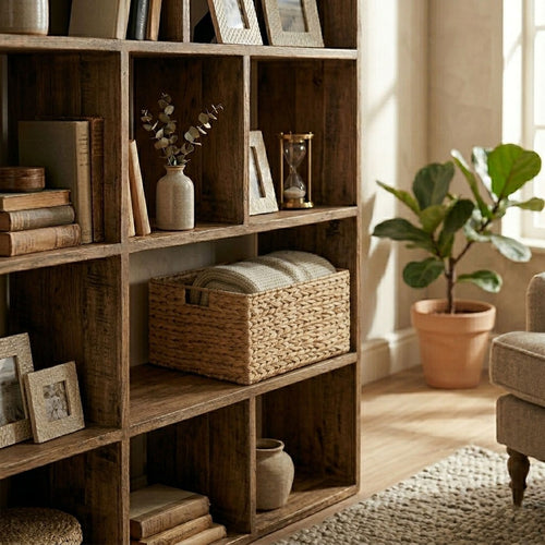 Calicosy - Opbergmand Woonkamer - Beige - 33x45x20 cm
