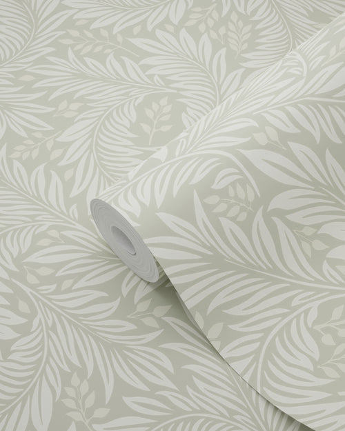 ESTAhome behang bladeren licht vergrijsd groen - 50 x 900 cm - 131142 - vtwonen shop