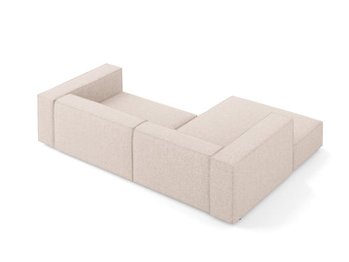 Cosmopolitan Design linker hoekbank Arendal 3-zits, chenille, beige - 166x224x70cm
