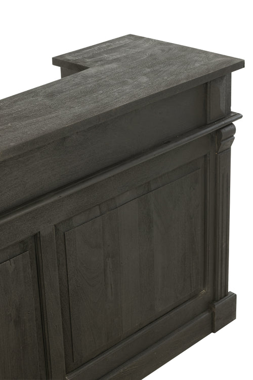 J-Line barkast 2 Lades - mango hout - zwart