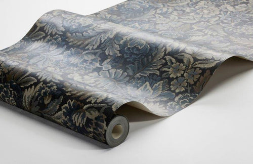 Borastapeter behang vintage bloemen vergrijsd blauw - 53 cm x 10.05 m - 660221 - vtwonen shop