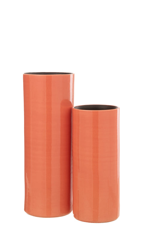 J-Line vaas Flek - keramiek - roze - large - 47.5 cm hoog - vtwonen shop