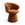 Sia Home - Eetkamerstoelen FLARE - Fluweel met structuur - Terracotta - 54cm