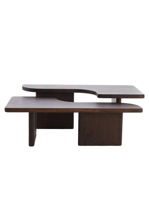 Light & Living salontafel CRATO - 120x60x45cm - bruin - Set van 2
