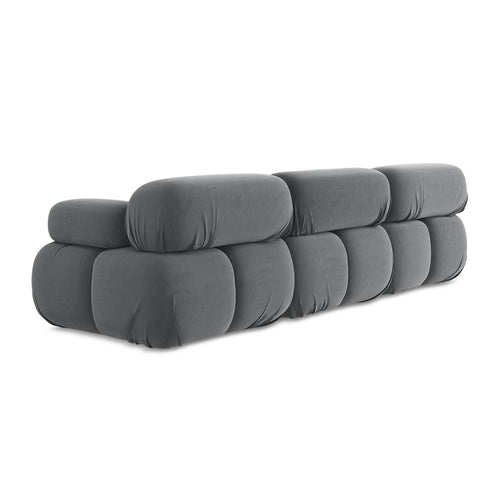 LaMiaSofa 3-zits bank Sanremo - velours - staal - 285x96x70